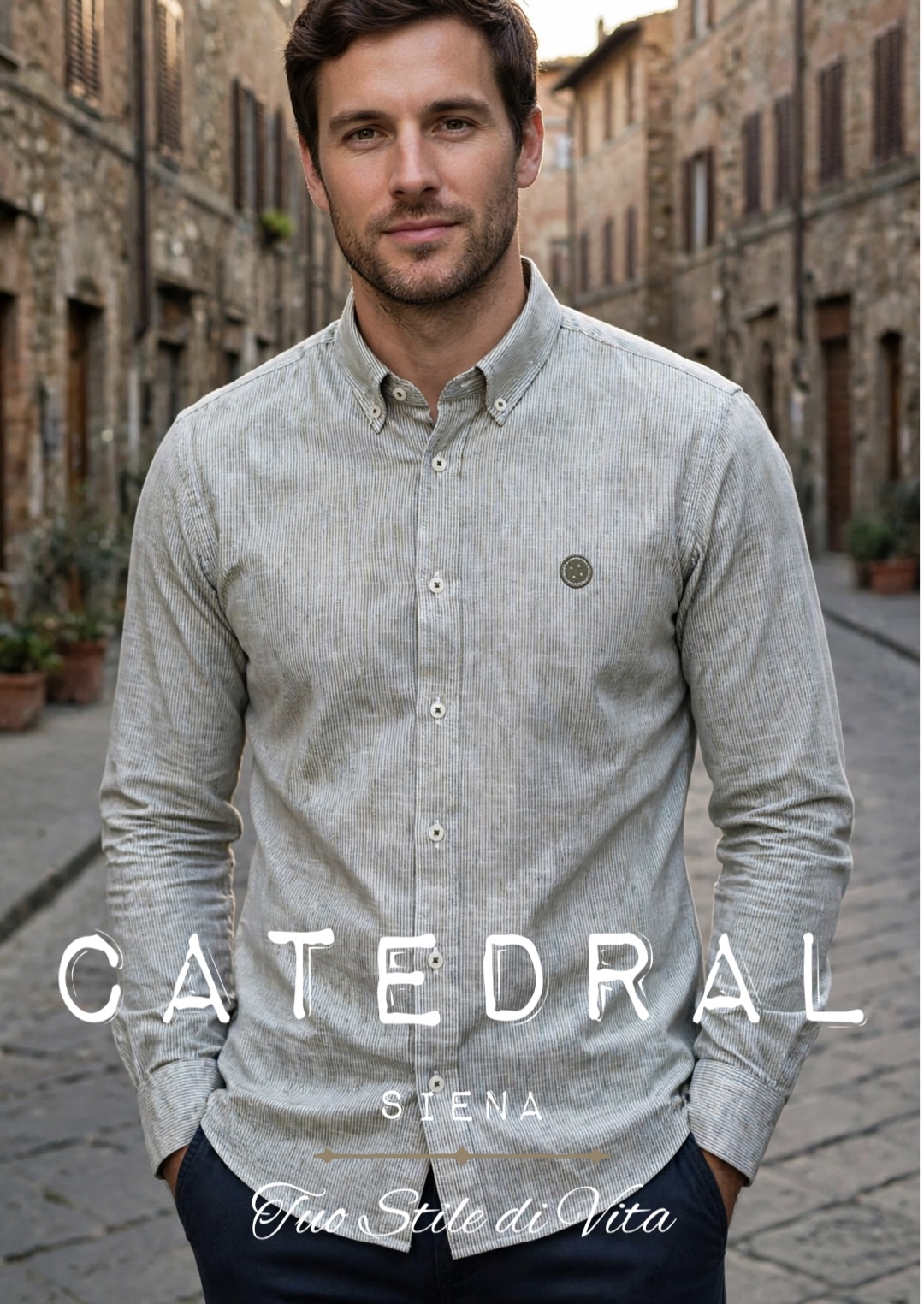 Camisa Urban Button Lino Mil Rayas 534 - Imagen 9