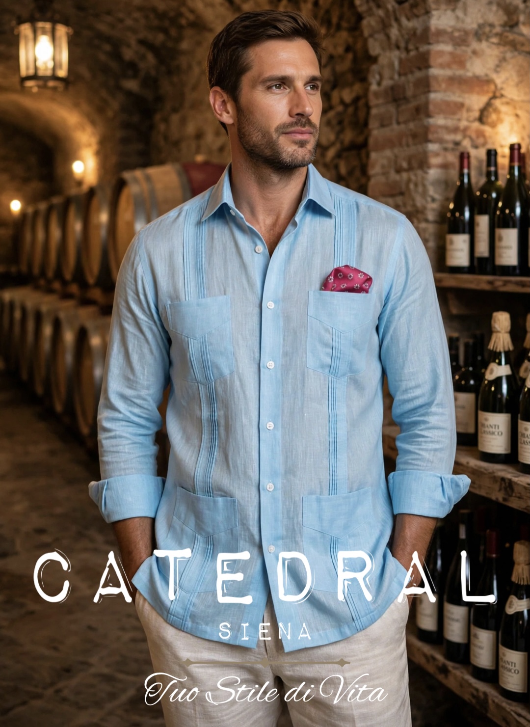 Guayabera Urban Button Lino